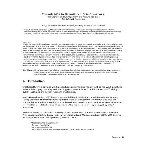 Towards A Digital Repository of Ship-Operations