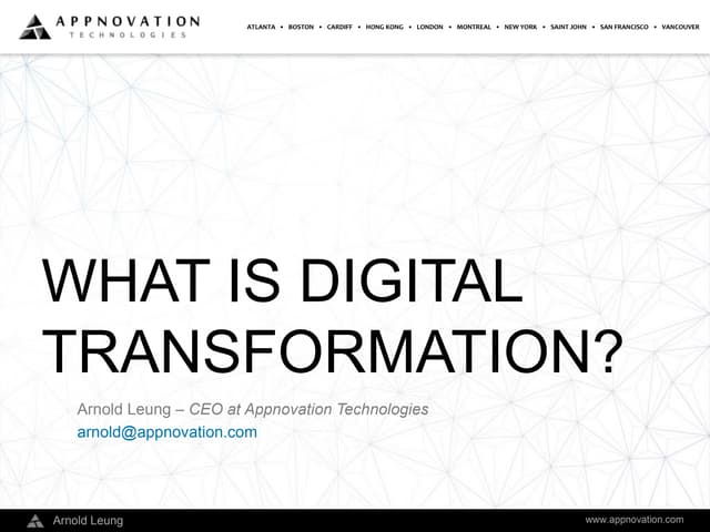 Using Open Technologies to Enable Digital Transformation in the Enterprise
