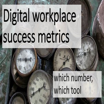 Intranet and digital workplace analytics and success metrics