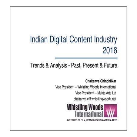 Indian Digital Content Industry 2016