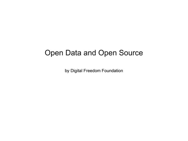 Digital21 - Open Data and Open Source