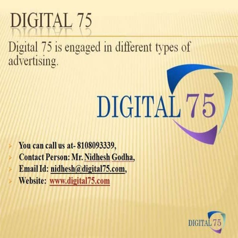 Digital-75 presentations