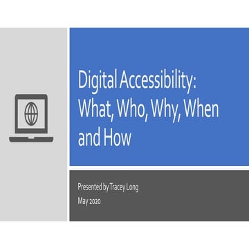 Digital Accessibility: Introduction to Law and Process