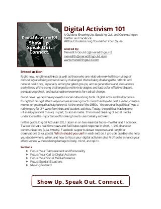 Digital Activism 101: A Guide to Showing Up, Speaking Out, and Connecting on Twitter and Facebook
