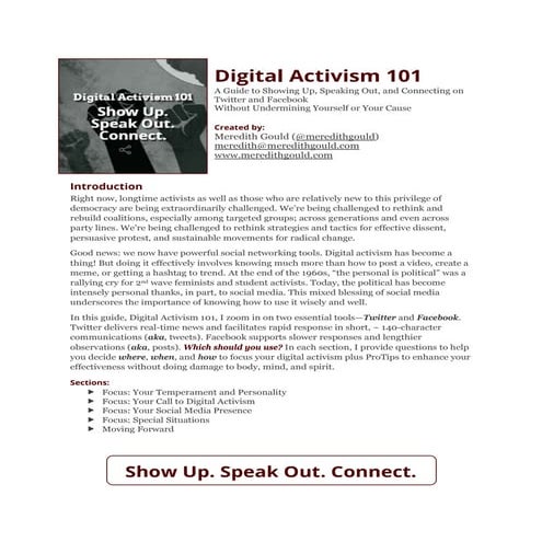 Digital Activism 101: A Guide to Showing Up, Speaking Out, and Connecting on ...