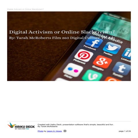 Digital activism or online "slacktivism"?