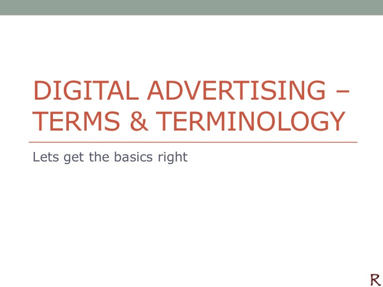 APDMM04 Digital advertising terms & terminology