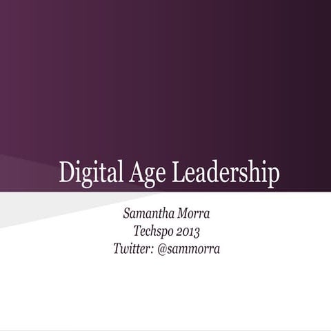 Digital Age Leadership