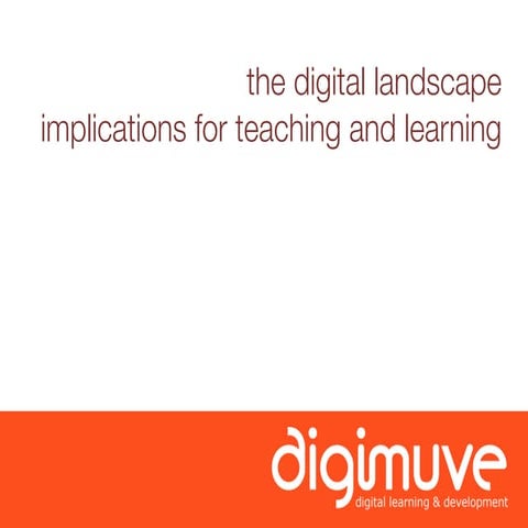 The digital landscape and implications for teaching and learning