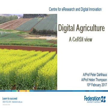 Digital Agriculture | Data for Research and Decision
