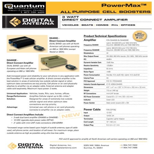 Digital Antenna Da4000 Quantum-Wireless