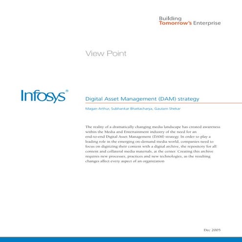 Digital Asset Management (DAM) Strategy 