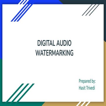 Digital Audio Watermarking