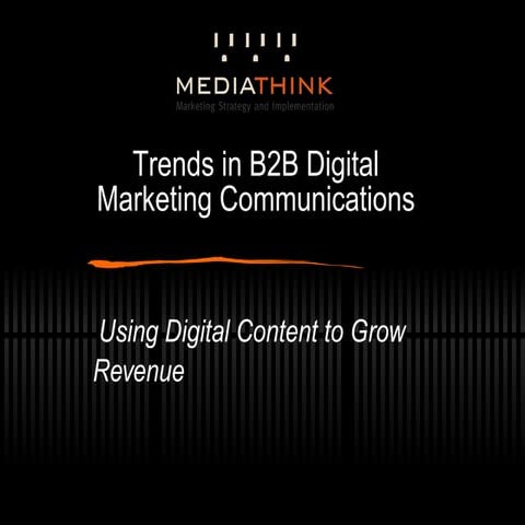 Digital B2B Marketing  Communication