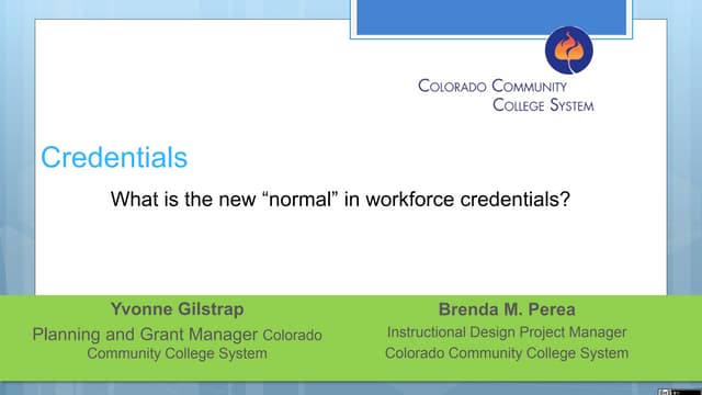 What is the new "normal" in workforce credentials?