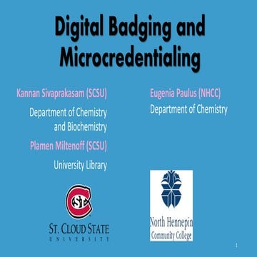 Digital badges and Microcredentialing
