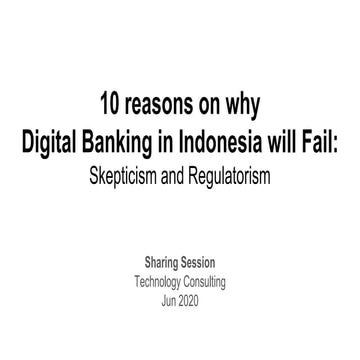 Why digital banking in Indonesia will fail | PPTX