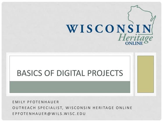 Basics of Digital Projects