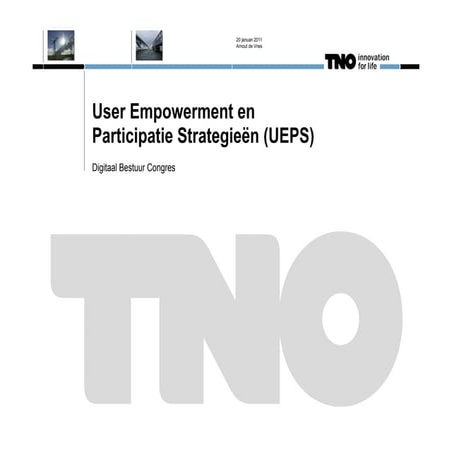 Digital Bestuur Congres- user empowerment en participatie strategieen (ueps)