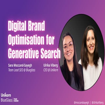 Digital Brand Optimisation for Generative Search