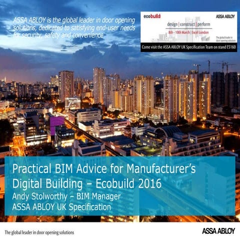 Practical BIM Advice for Manufacturers