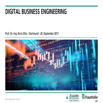 Digital Business Engineering am Fraunhofer ISST