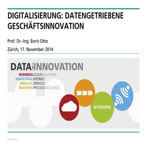 Digitalisierung: Datenzentrierte Geschäftsinnovation