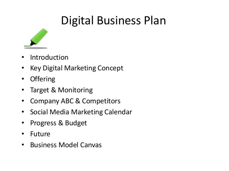 Digital business plan