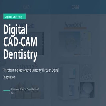 CAD CAM DENTURES IN PROSTHODONTICS : Dental advancements | PPTX