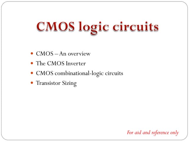 CMOS logic circuits