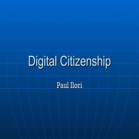 Introduction to Digital Citizenship | PPTX