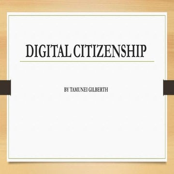 Digital Citizenship Presentation for Student | PPTX