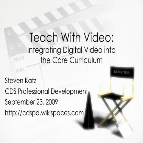 Teach With Video: CDSPD