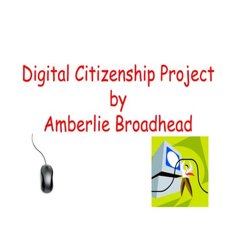 Digital citizenship project | PPTX