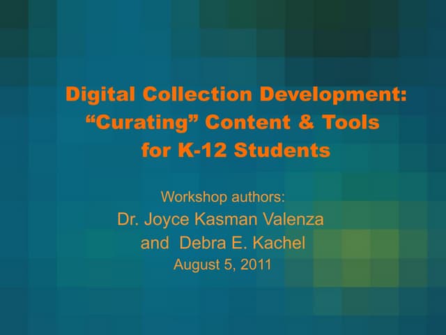Digital Collection Development Presentation #1