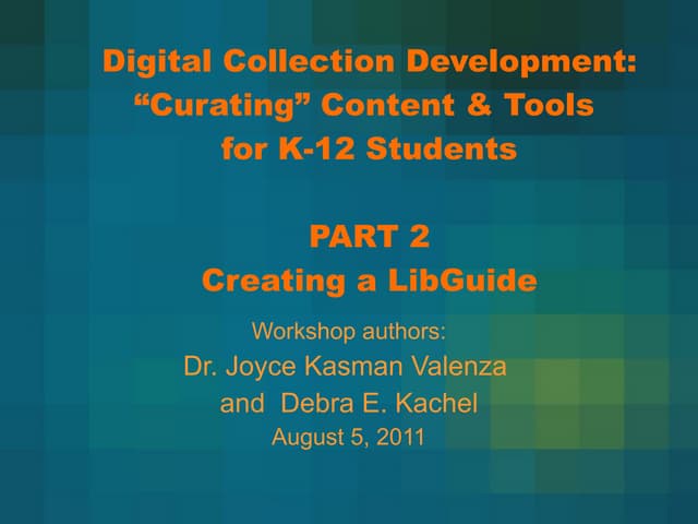 Digital Collection Development Presentation #2
