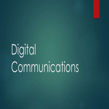 Digital Communications | PPTX