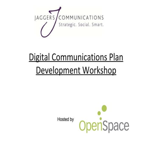 Digital communications plan development jan 2011