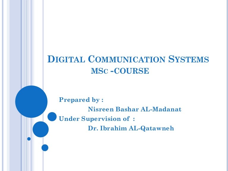 Digital communication systems
