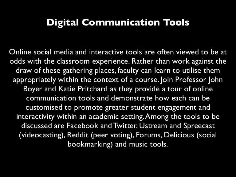 Digital communication tools