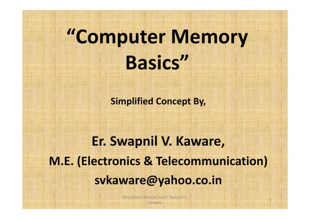 Digital computer Basics by, Er. Swapnil Kaware