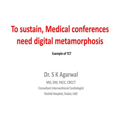 Digital Metamorphosis of Medical conferences