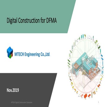 Digital construction for DfMA