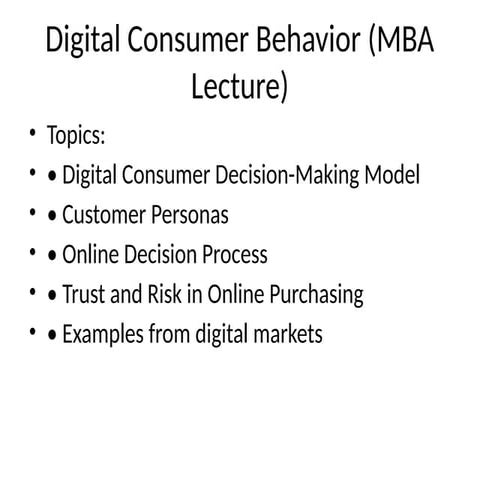 Comprehensive Insights into Digital Consumer Behavior and Decision ...