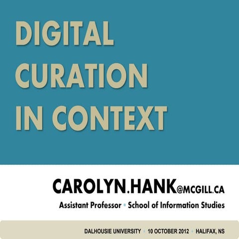 Digital Curation In Context
