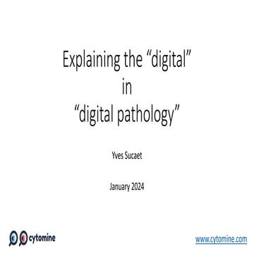Explaining "digital" in digital pathology