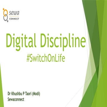 Digital Discipline mobile addiction presentation | PPTX