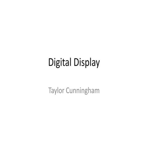 Digital display - planning 10 | PPTX