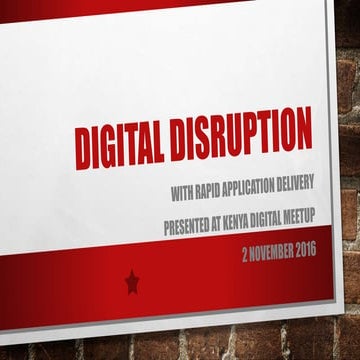Digital disruption 2016
