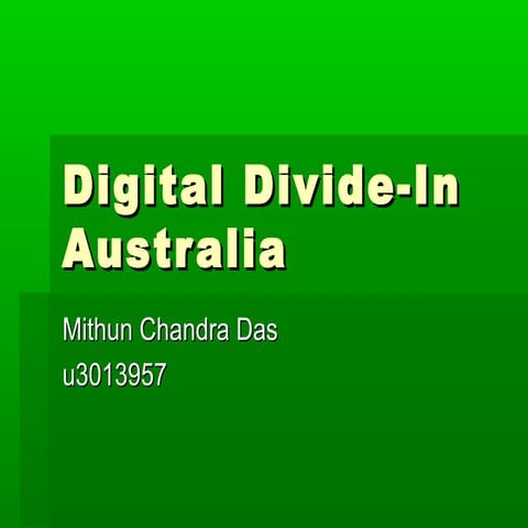Digital divide in australia